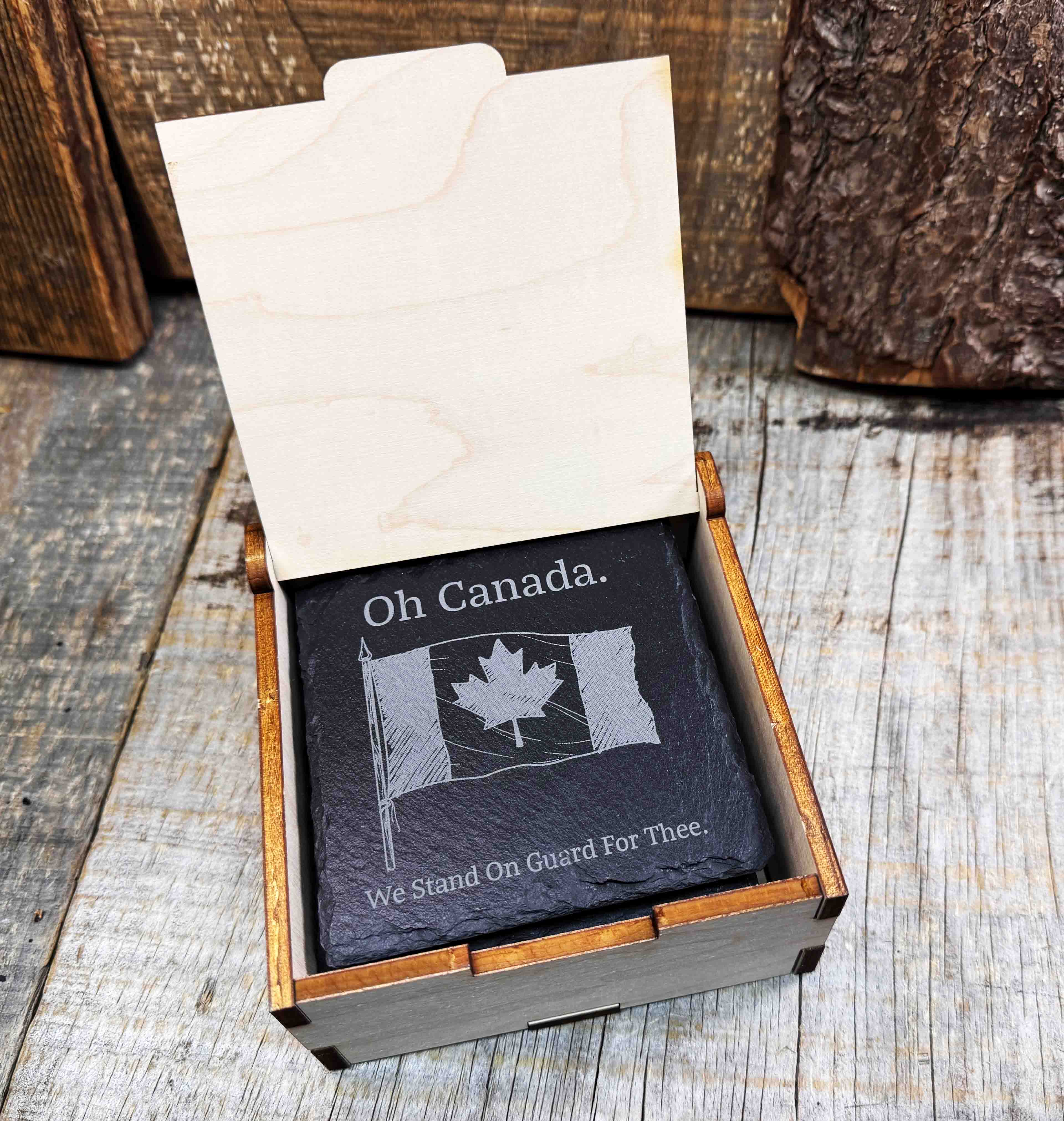 Canadian Flag Slate Coaster Memories Made Custom
