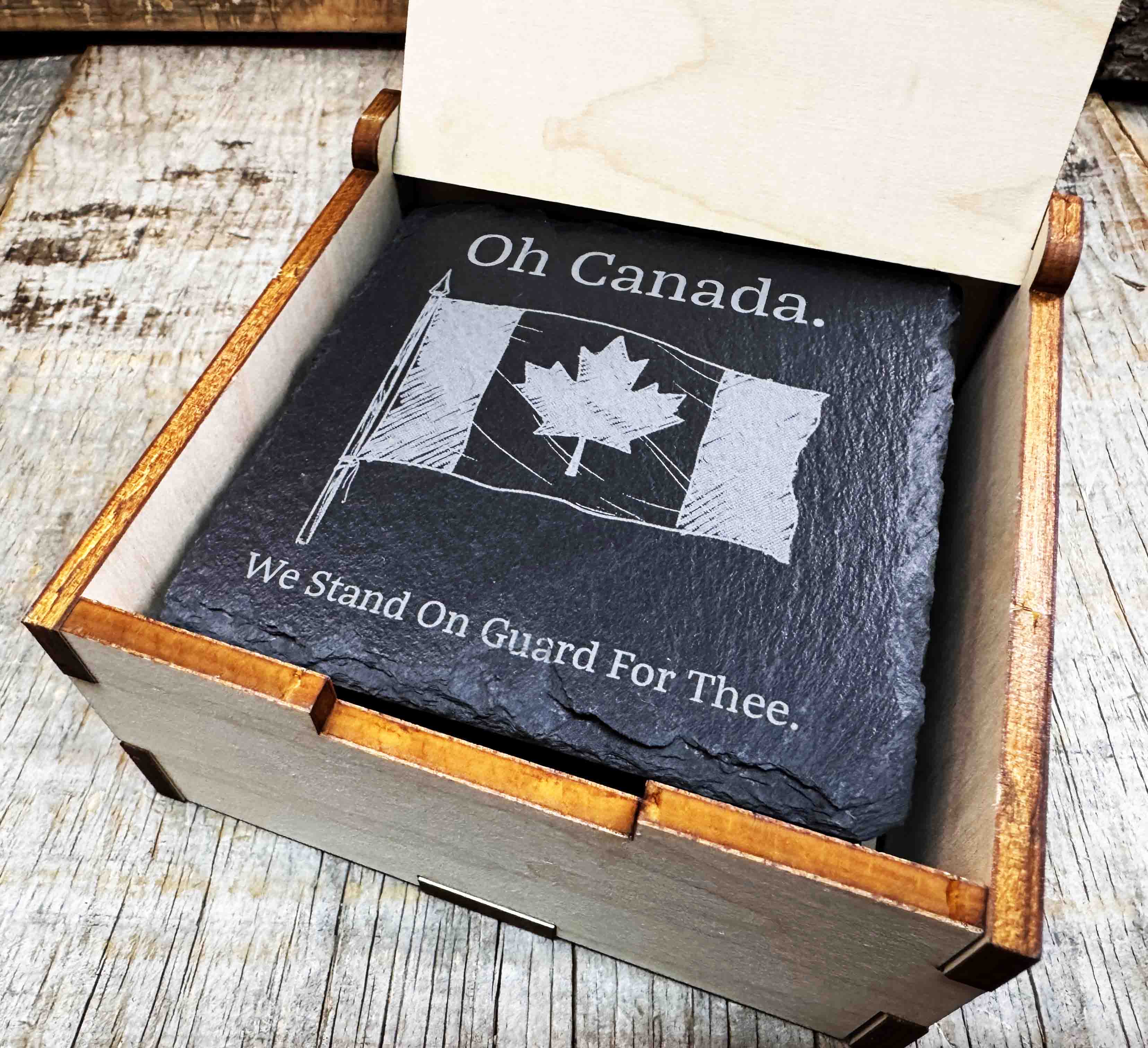 Canadian Flag Slate Coaster Memories Made Custom