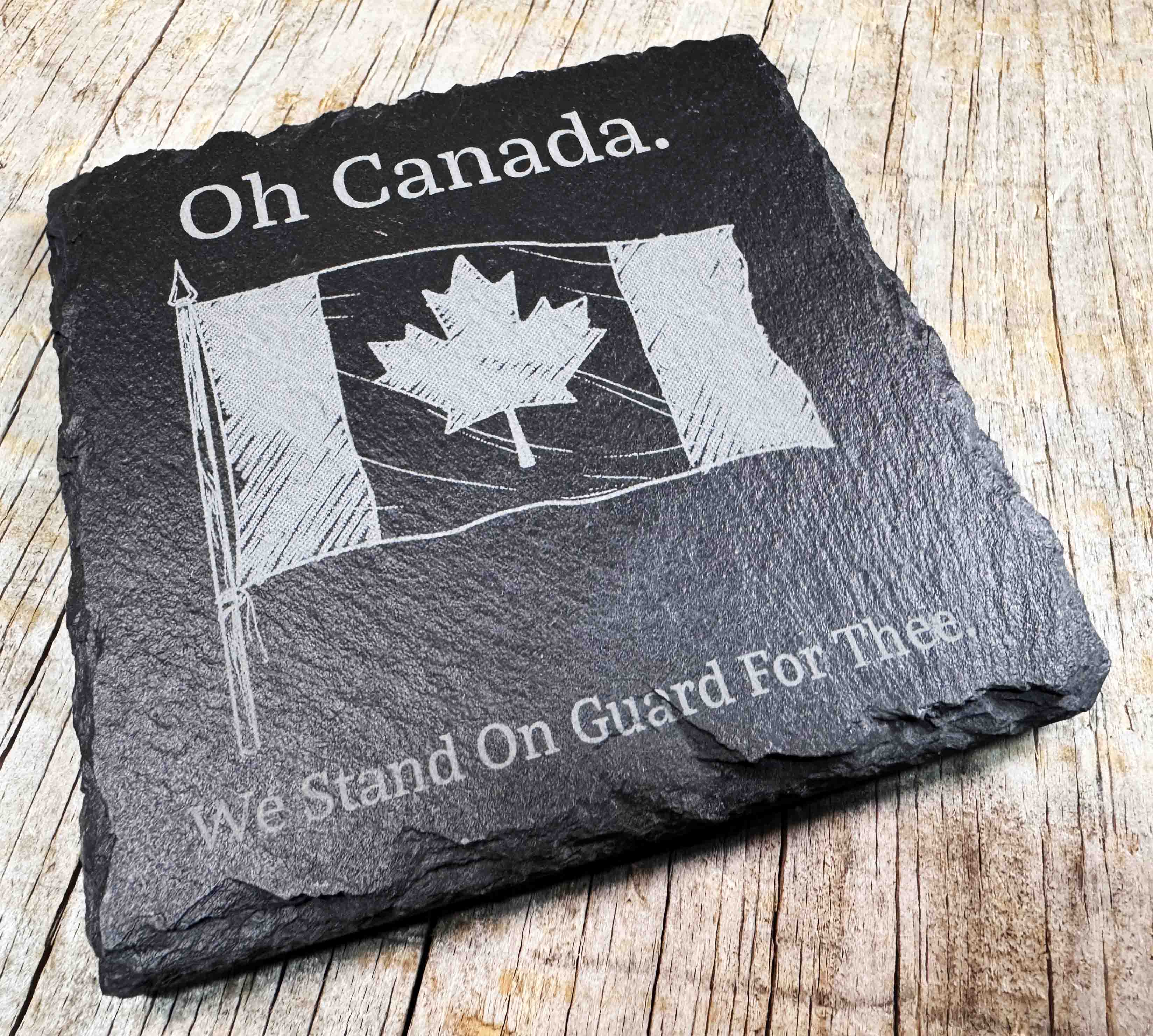 Canadian Flag Slate Coaster Memories Made Custom