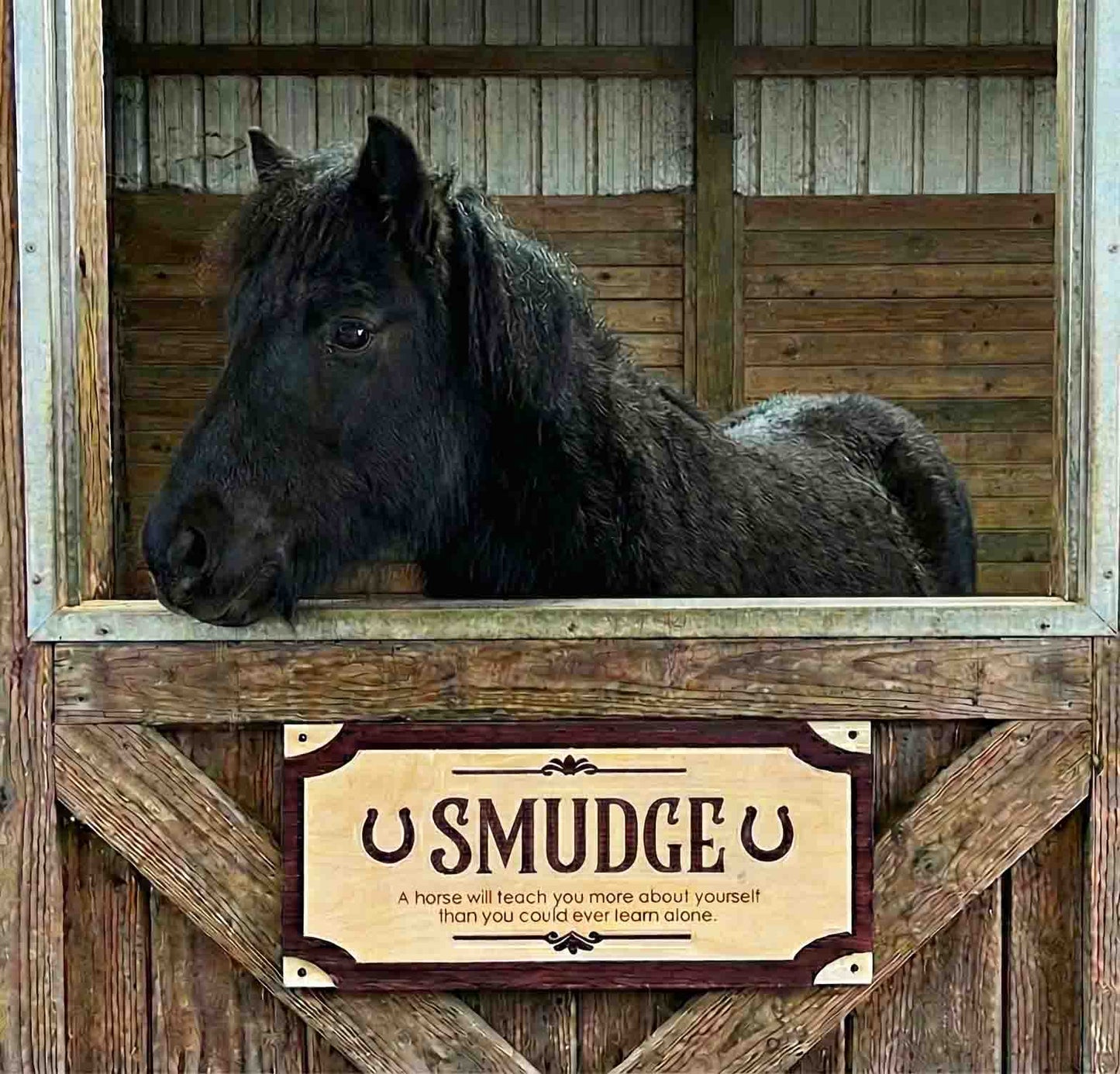 Custom Wood Horse Stall Name Plate | Personalized Barn Sign - Memories Made Custom