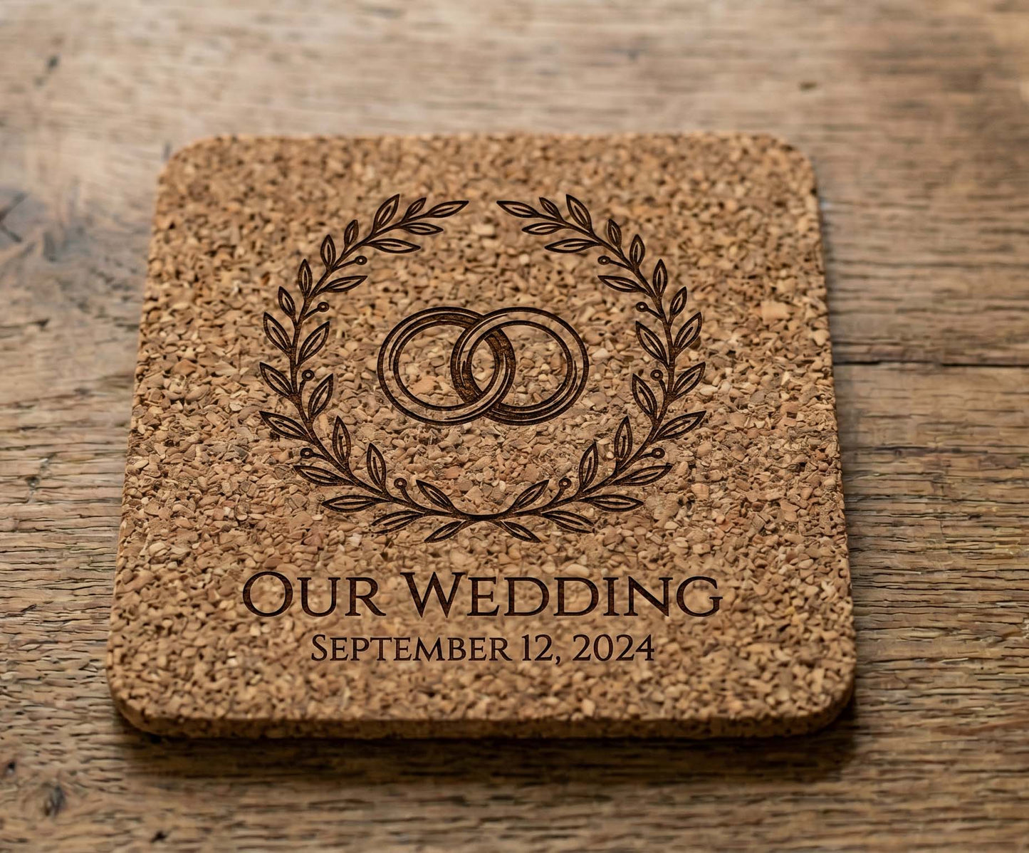 Custom Engraved Cork Coasters | Personalized, Designed & Engraved in Canada