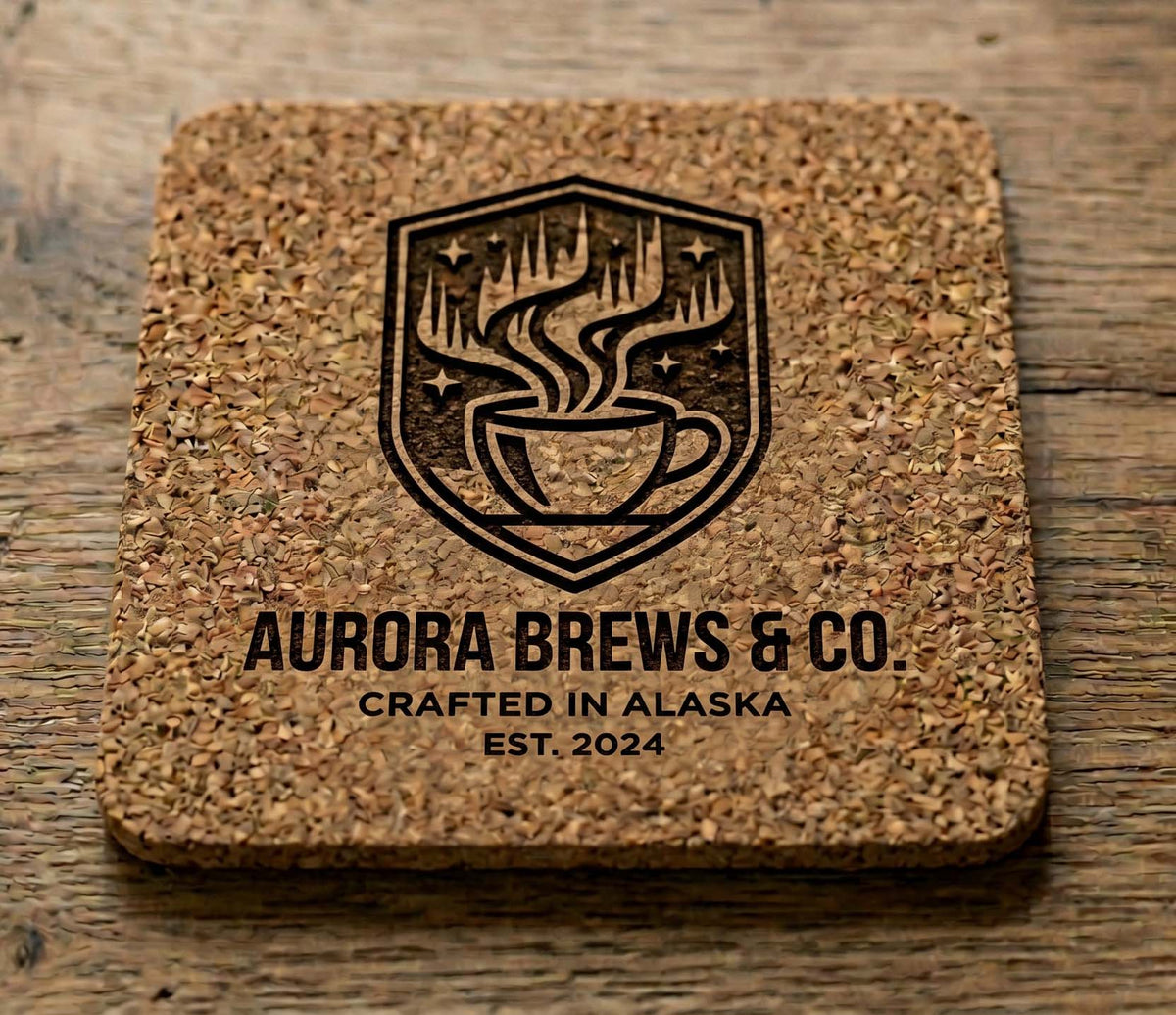Custom Engraved Cork Coasters | Personalized, Designed & Engraved in Canada