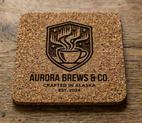 Custom Engraved Cork Coasters | Personalized, Designed & Engraved in Canada