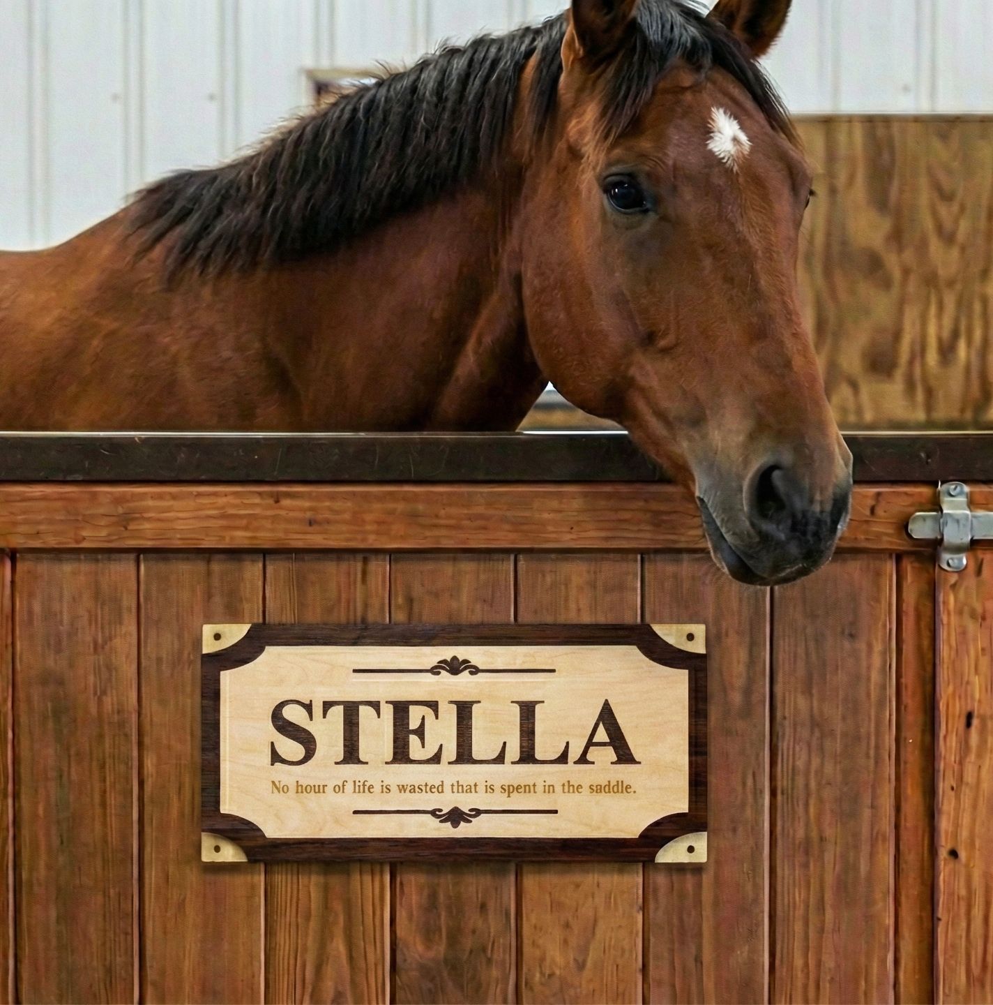 Custom Wood Horse Stall Name Plate | Personalized Barn Sign - Memories Made Custom