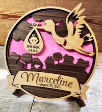 Baby Birth Stork Announcement Custom Sign Memories Made Custom