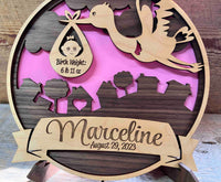 Baby Birth Stork Announcement Custom Sign Memories Made Custom