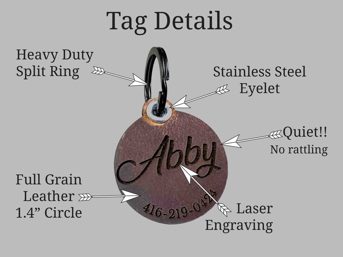 Quiet Dog Tags Premium Leather Memories Made Custom