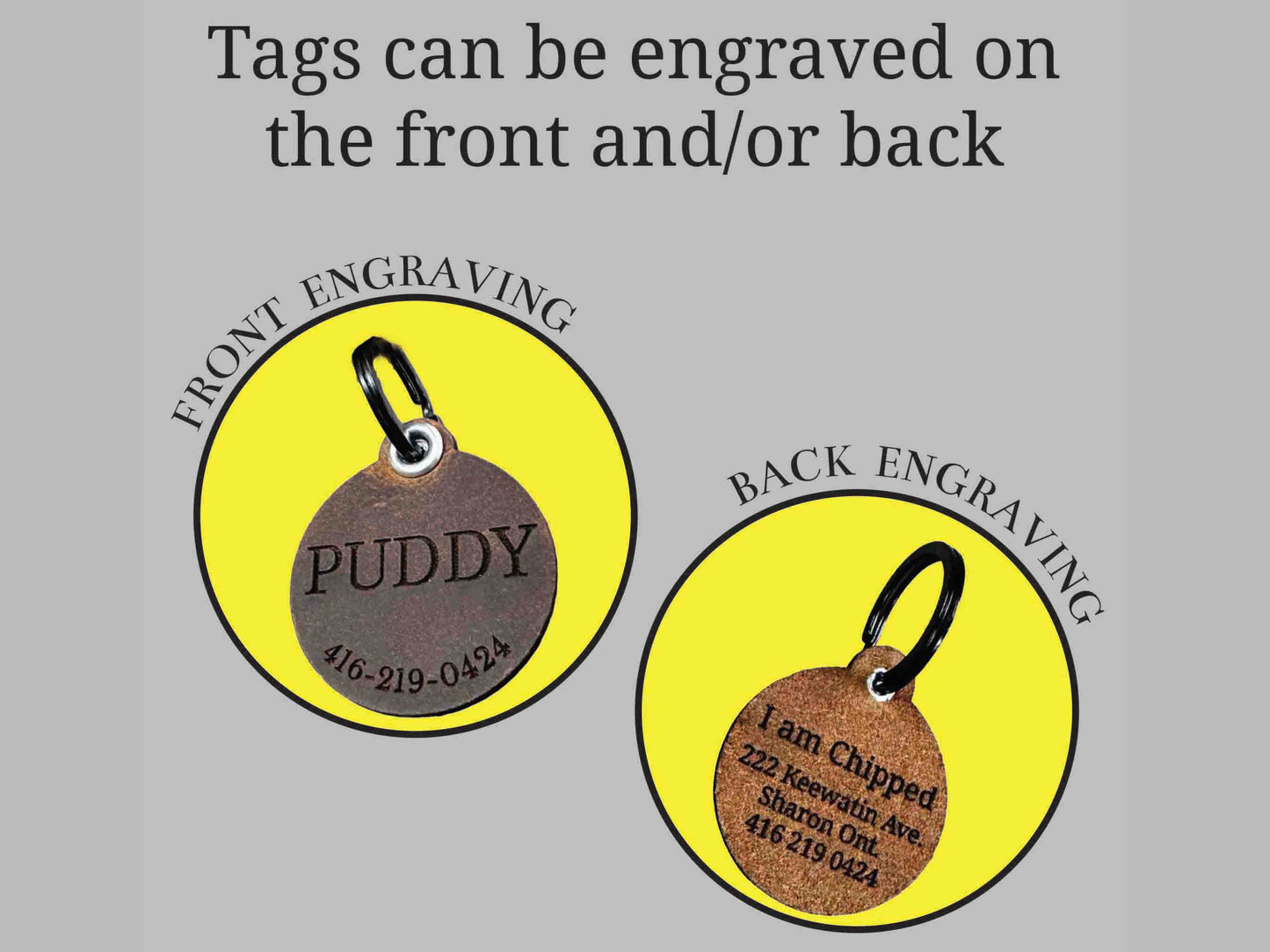 Quiet Dog Tags Premium Leather