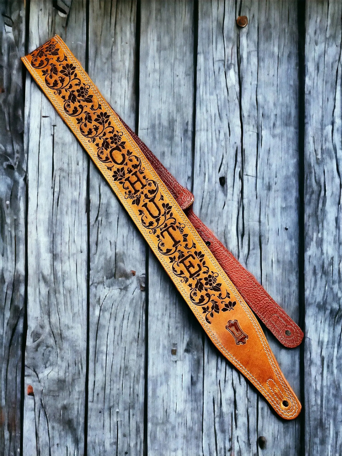 Double Stitch Butter Leather Guitar Straps Memories Made Custom