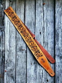 Double Stitch Butter Leather Guitar Straps Memories Made Custom