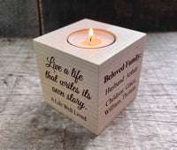 Celebration of Life: Custom Engraved Canadian Maple Memorial Block Gift Set