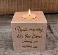 Celebration of Life: Custom Engraved Canadian Maple Memorial Block Gift Set