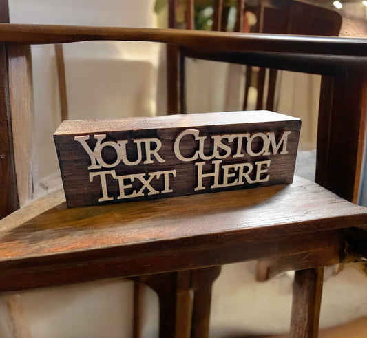 The Chunker 3D Shelf/Table Sign - Custom Design