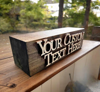 The Chunker 3D Shelf/Table Sign - Custom Design Memories Made Custom