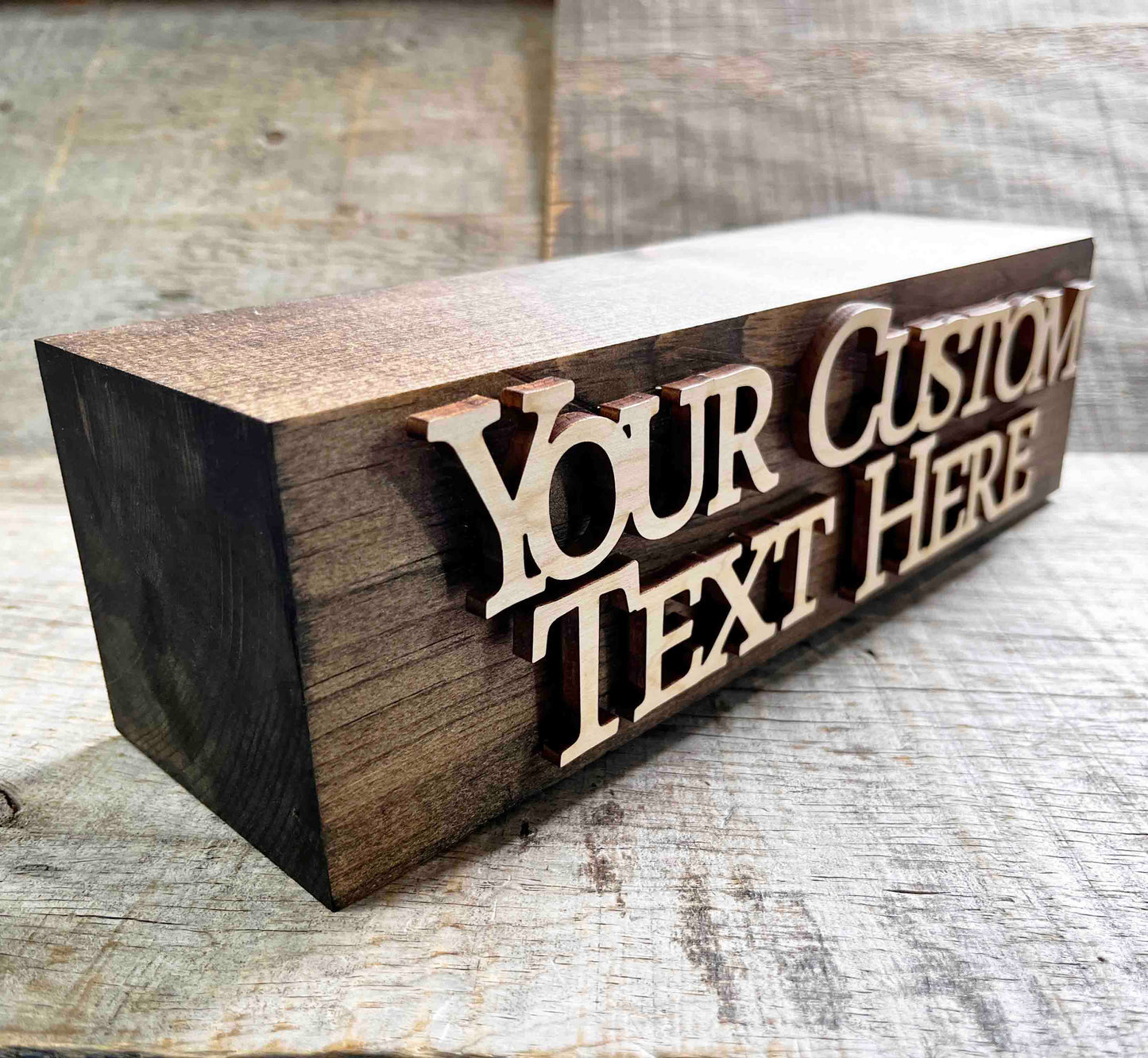 The Chunker 3D Shelf/Table Sign - Custom Design Memories Made Custom