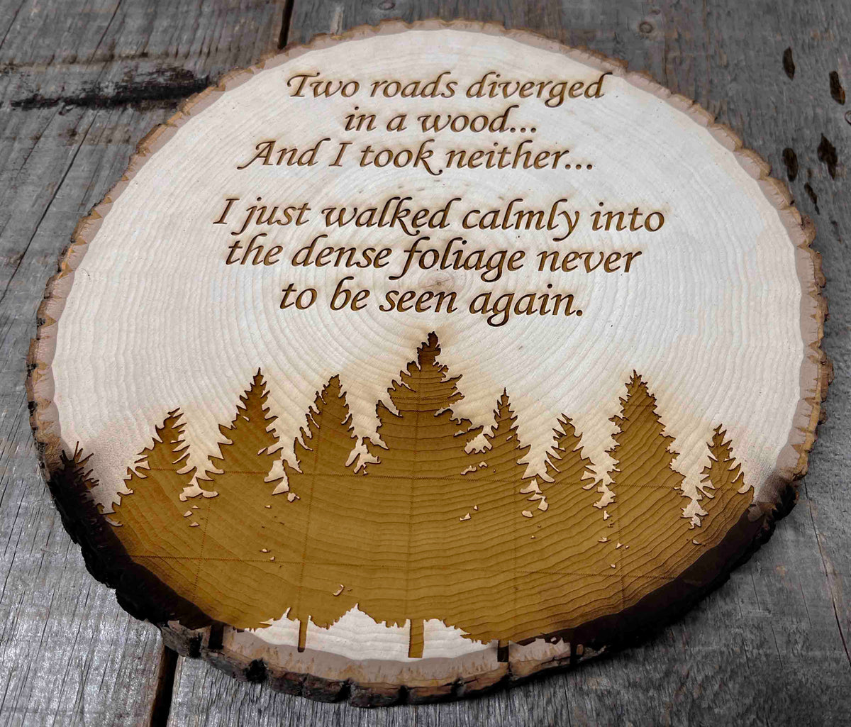 Tree Slice Plaque Memories Made Custom