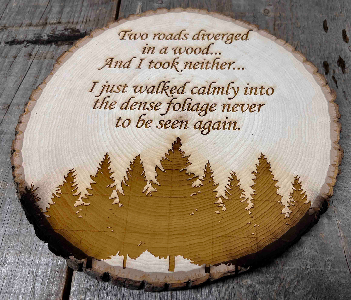 Tree Slice Plaque Memories Made Custom