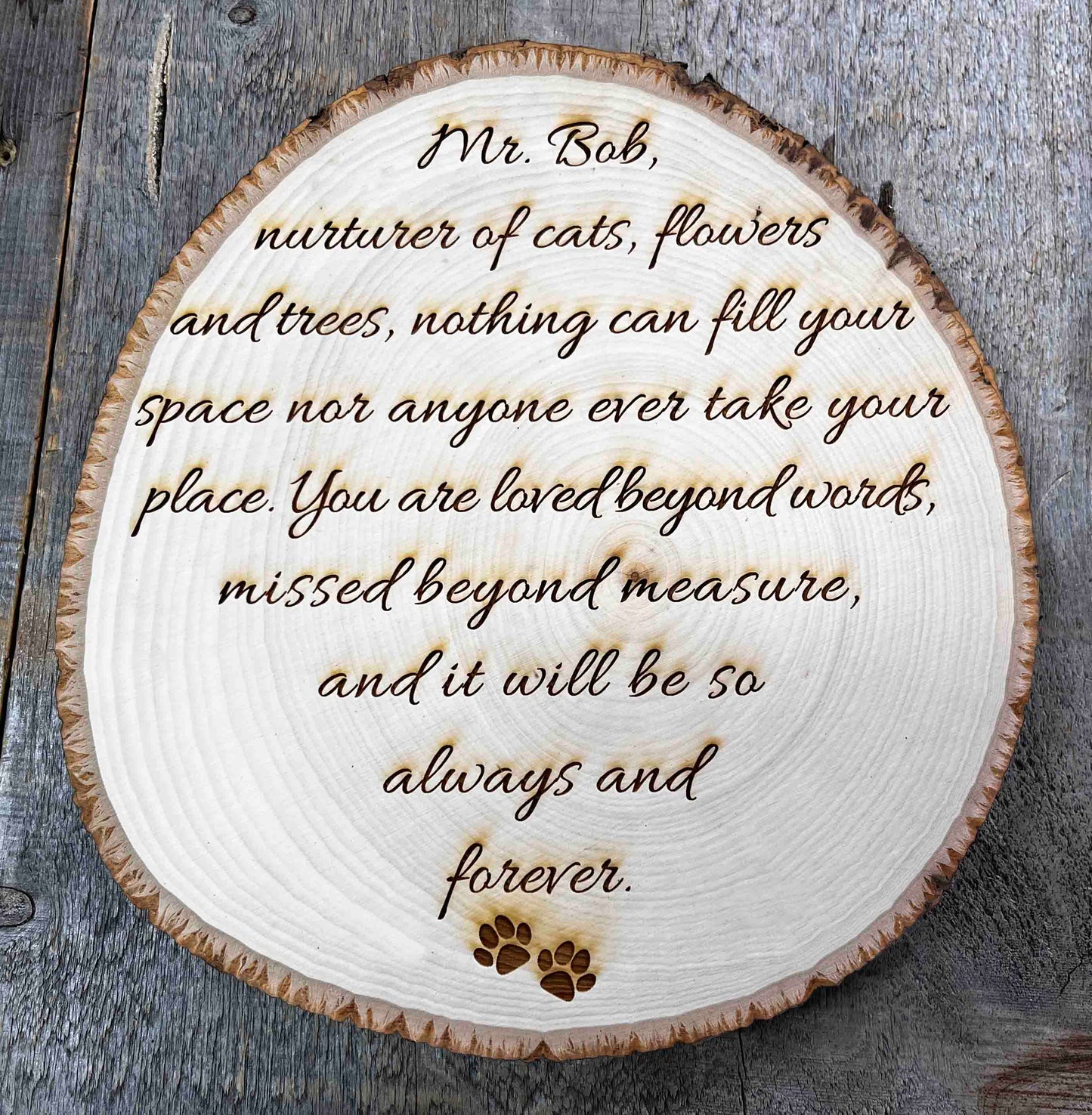 Tree Slice Plaque Memories Made Custom