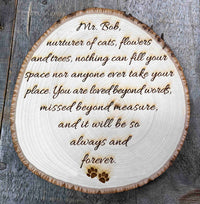 Tree Slice Plaque Memories Made Custom