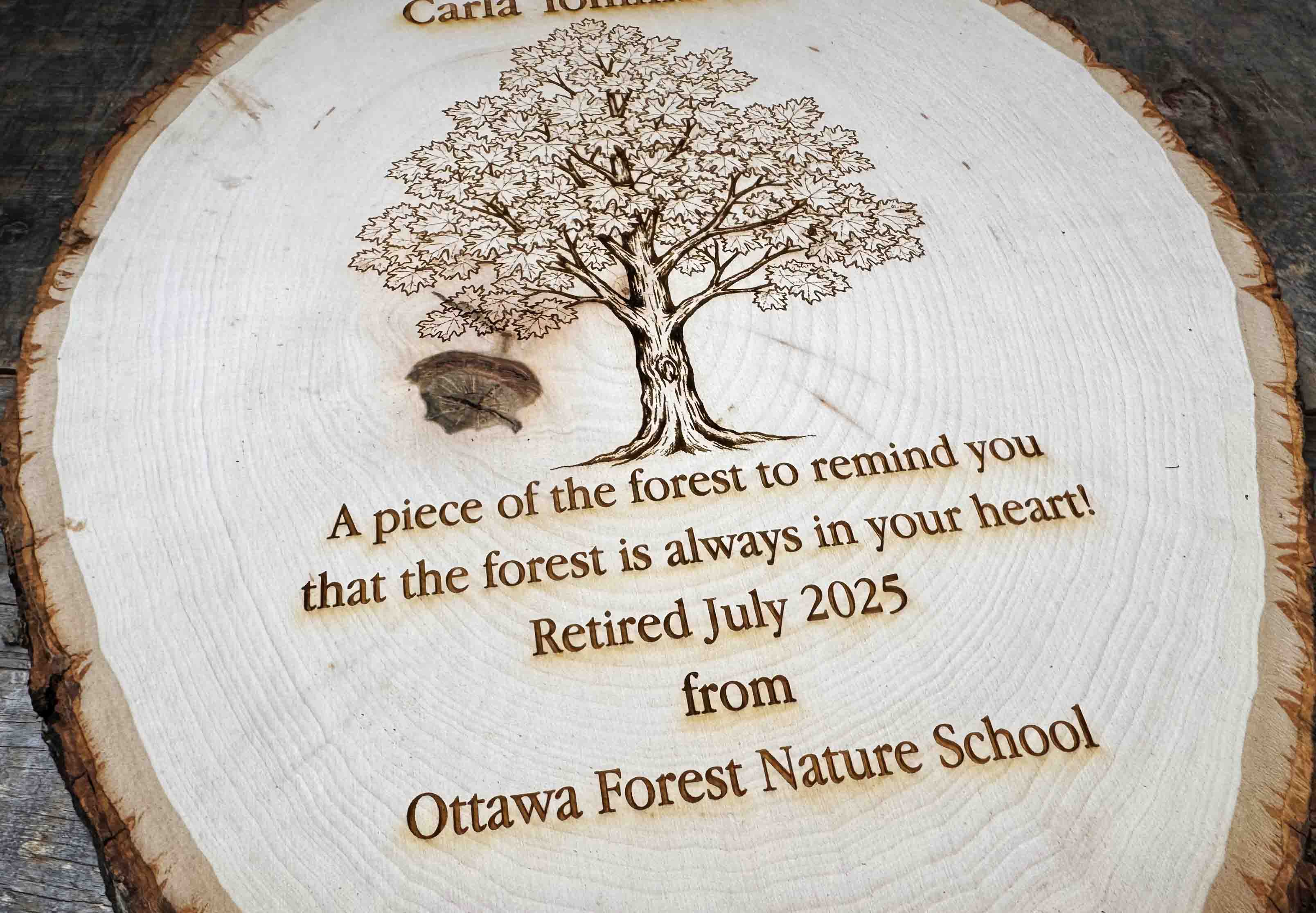 Tree Slice Plaque Memories Made Custom