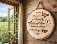 Custom Engraved Tree Slice Plaque – Personalized Rustic Wood Sign