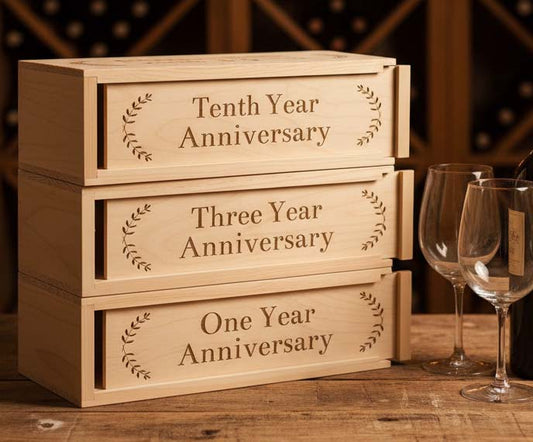 Custom Wooden Triple Wine Box | Personalized Gift Box | Memories Made