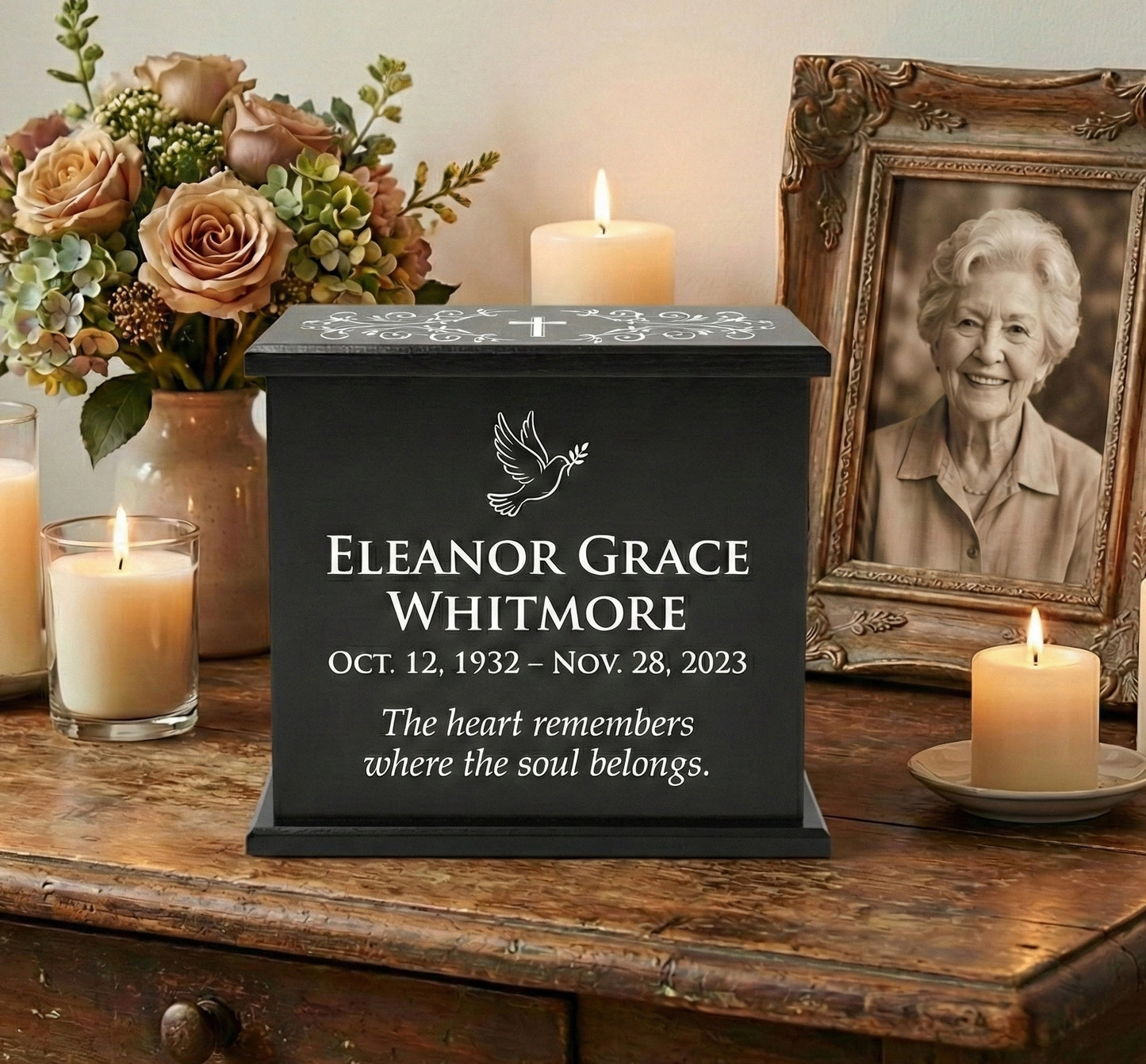 True North Urn: Custom Laser Engraved Wooden Cremation Urn | Made in Canada