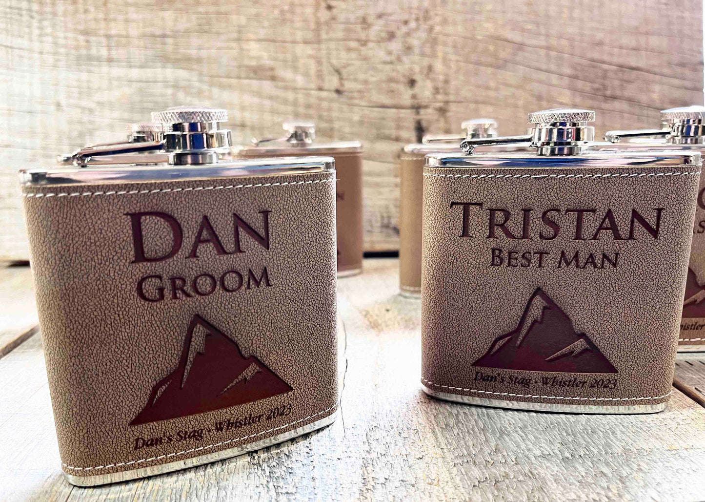 Vegan  Leather Flasks - Design 2