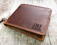 Wallet Bi-Fold Premium Leather Engraved With Inner Slots for Cards Memories Made Custom