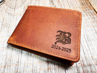 Wallet Bi-Fold Premium Leather Engraved With Inner Slots for Cards Memories Made Custom