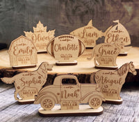 Custom Wooden Wedding Place Cards & Seat Holders | Memories Made