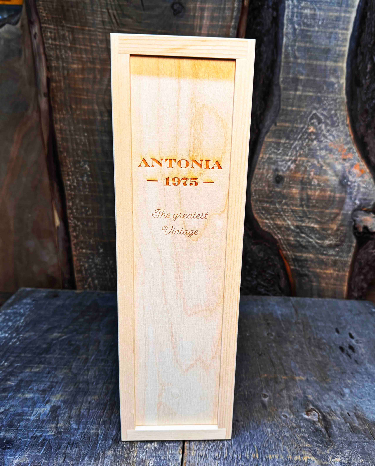 Custom Engraved Pine Wine Boxes - Design 41 Memories Made Custom