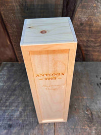 Custom Engraved Pine Wine Boxes - Design 41 Memories Made Custom