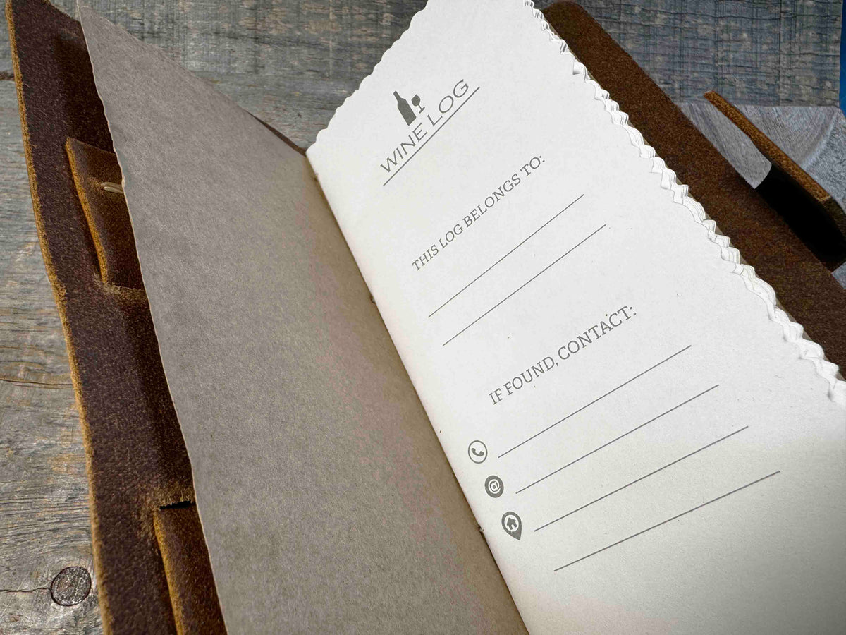 Leather Wine Log Memories Made Custom