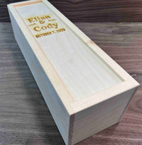 Custom Engraved Pine Wine Boxes - Design 18 Memories Made Custom