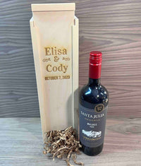 Custom Engraved Pine Wine Boxes - Design 18 Memories Made Custom