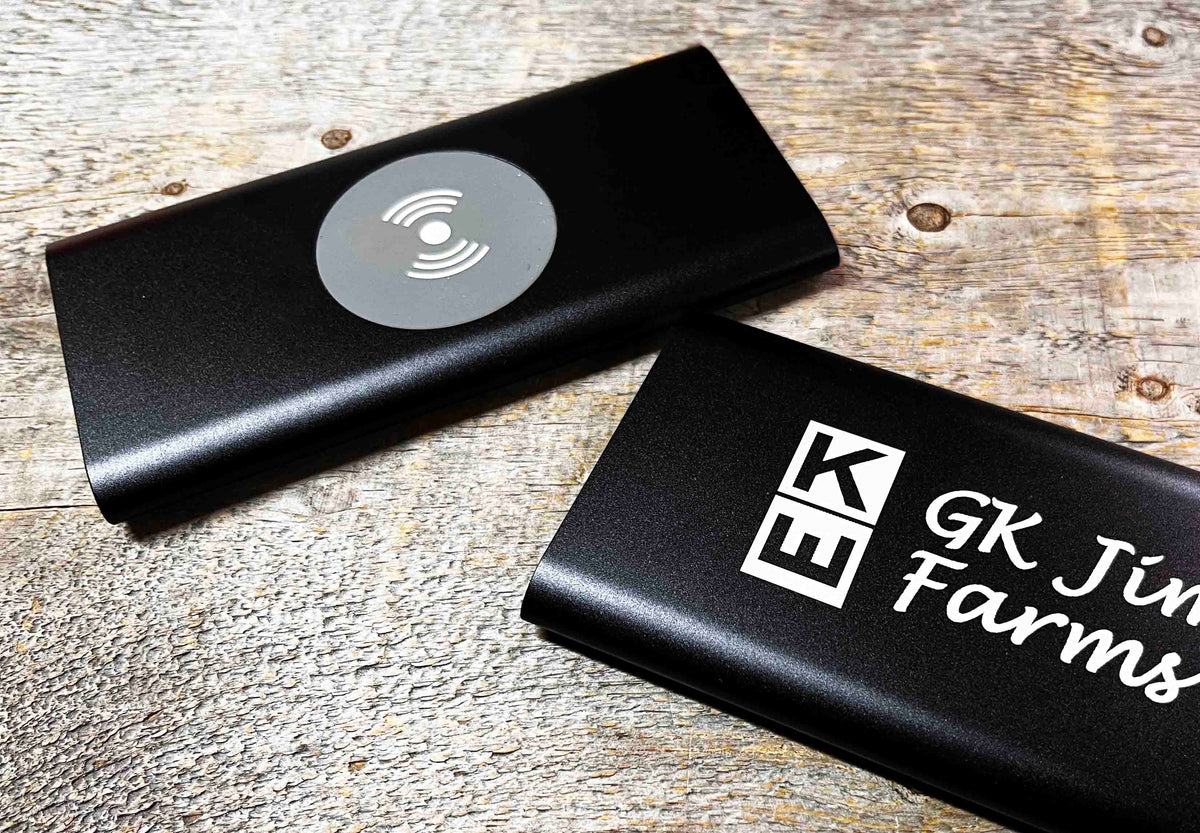 Customized Power Bank & Wireless Charger w/USB Power Cord Memories Made Custom