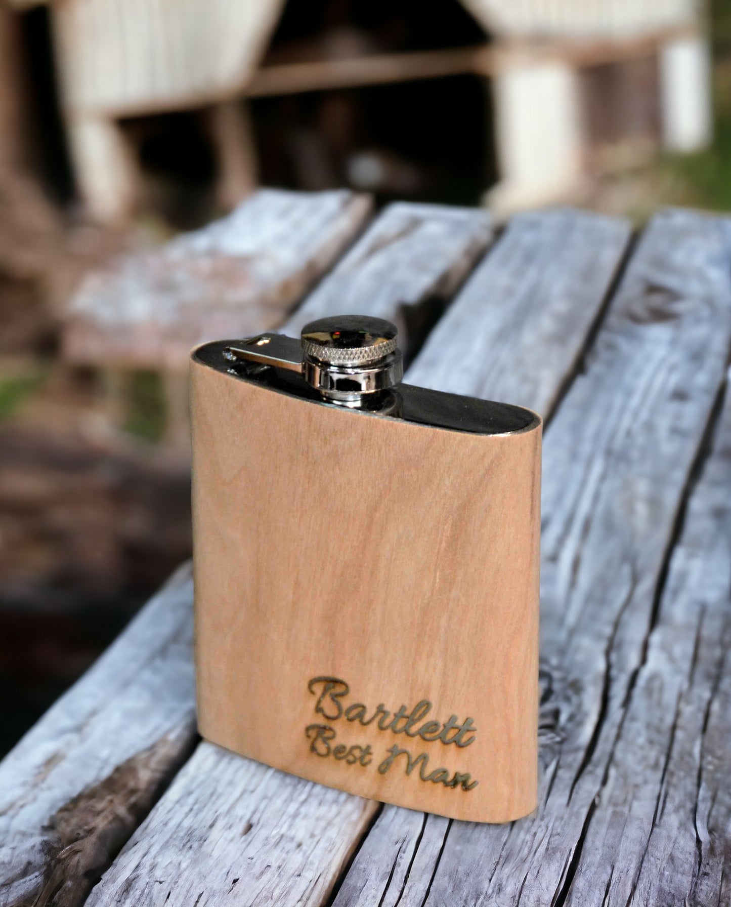 Cherry Wood Flask Design 60