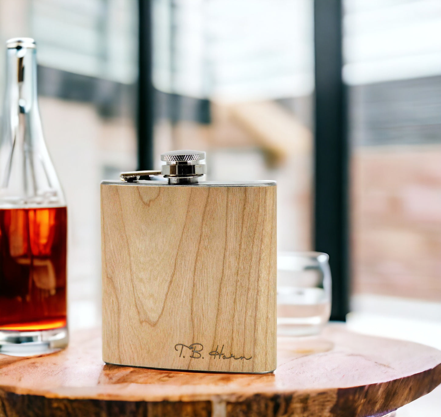 Cherry Wood Flask Design 60