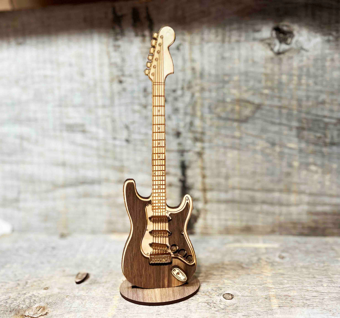 Wooden Electric Guitar Sign