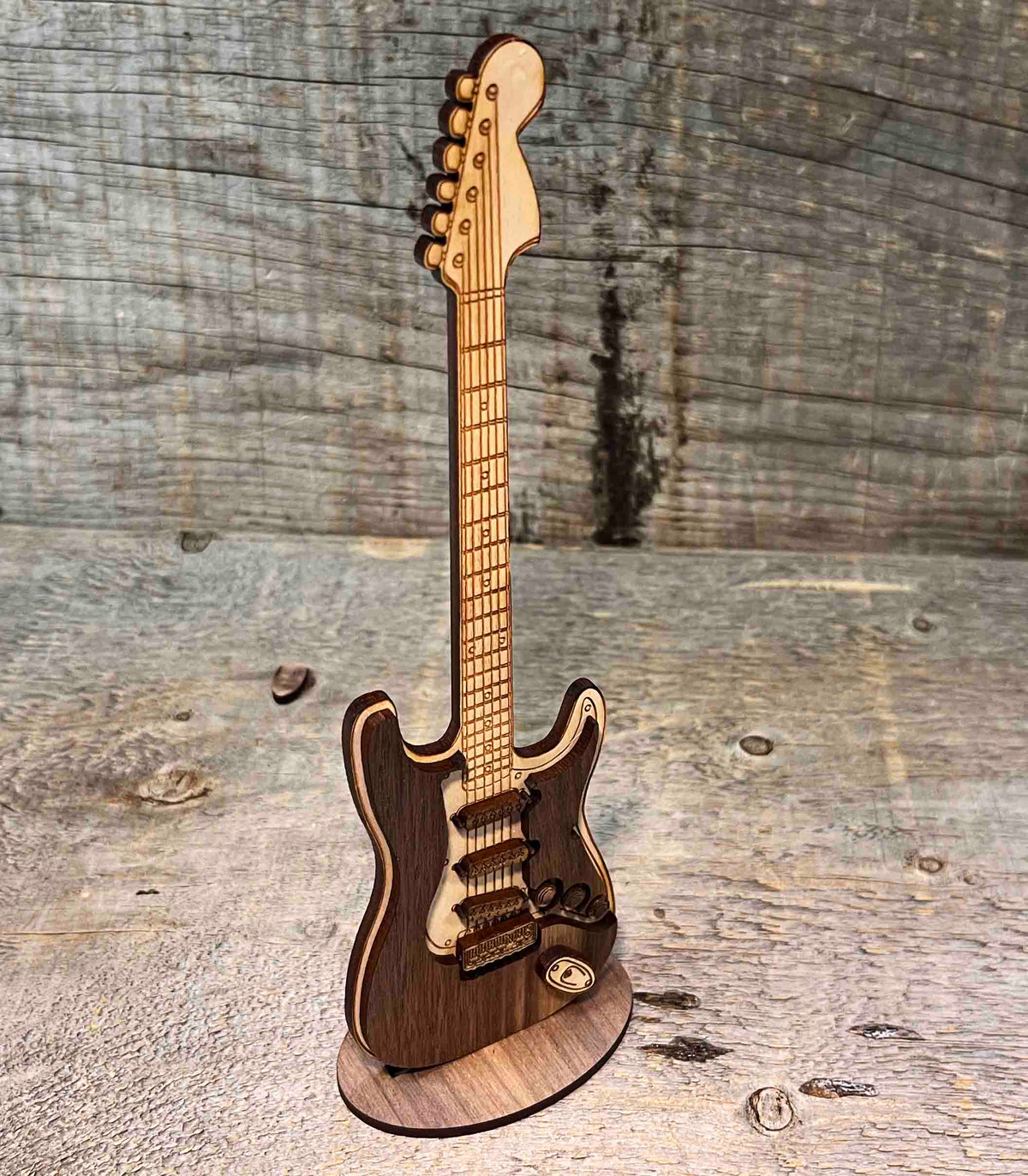 Wooden Electric Guitar Sign Memories Made Custom