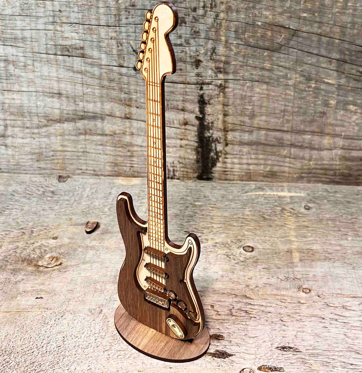 Wooden Electric Guitar Sign Memories Made Custom