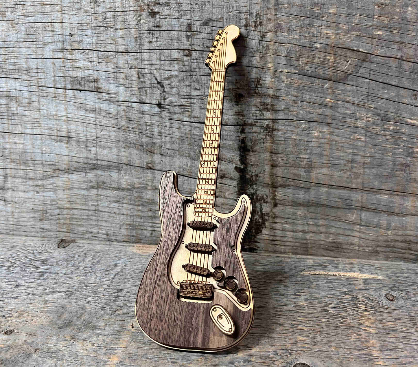 Wooden Electric Guitar Sign