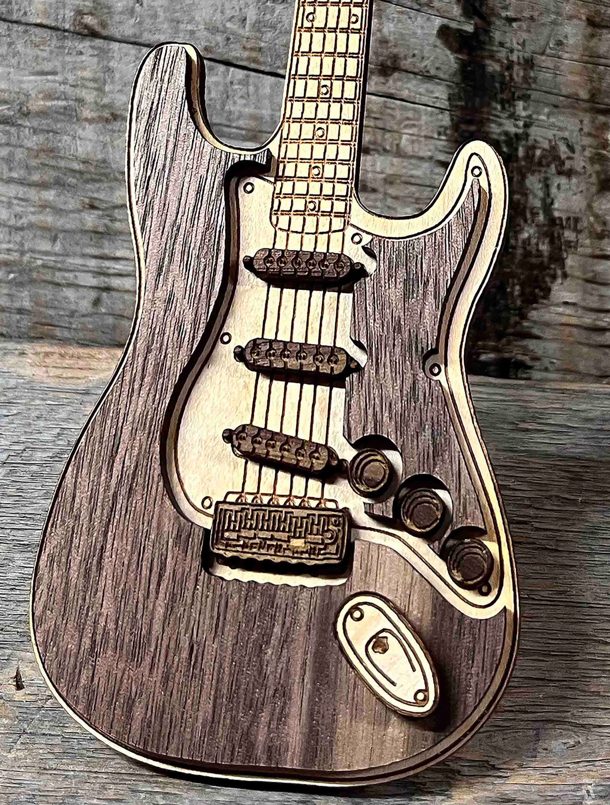 Wooden Electric Guitar Sign Memories Made Custom