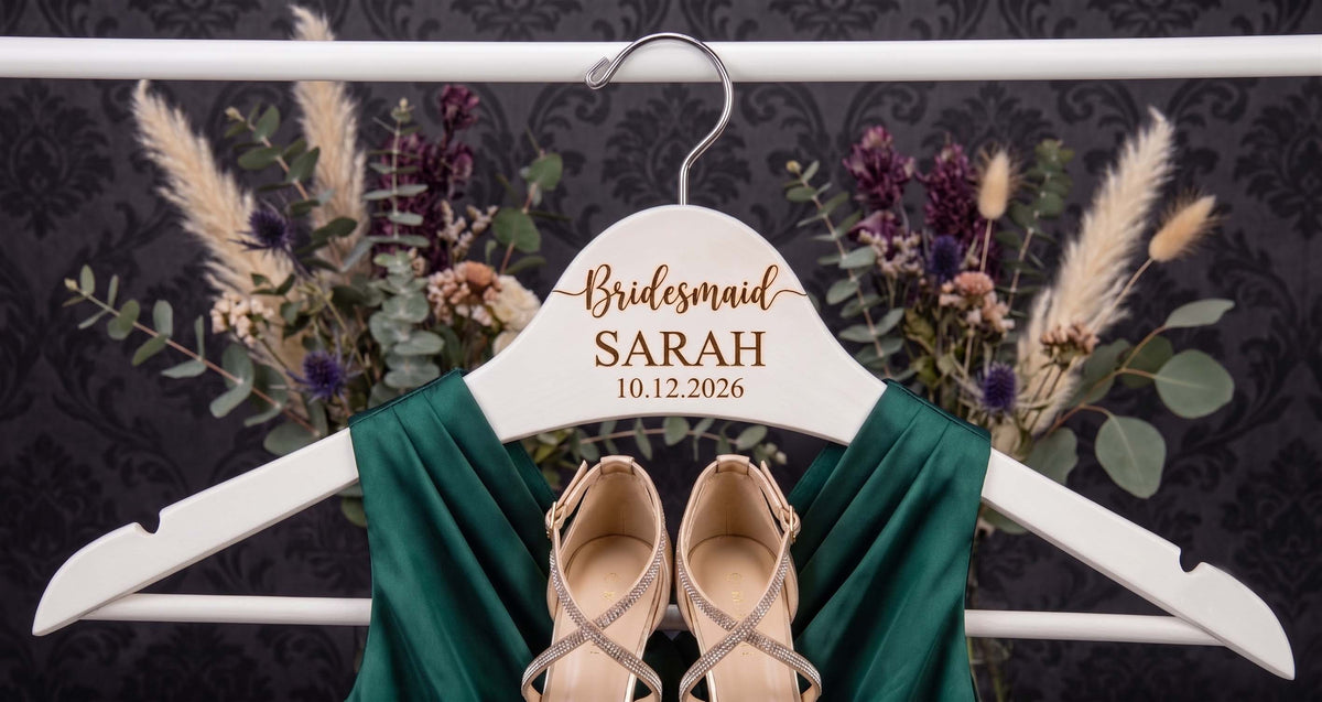 Personalized Wooden Wedding Hangers | Custom Bridal & Bridesmaid Hangers