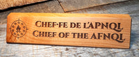 Desk Name Plate Alder Wood