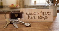 Personalized Wood & Leather Keychain | Custom Engraved Key Ring Gift