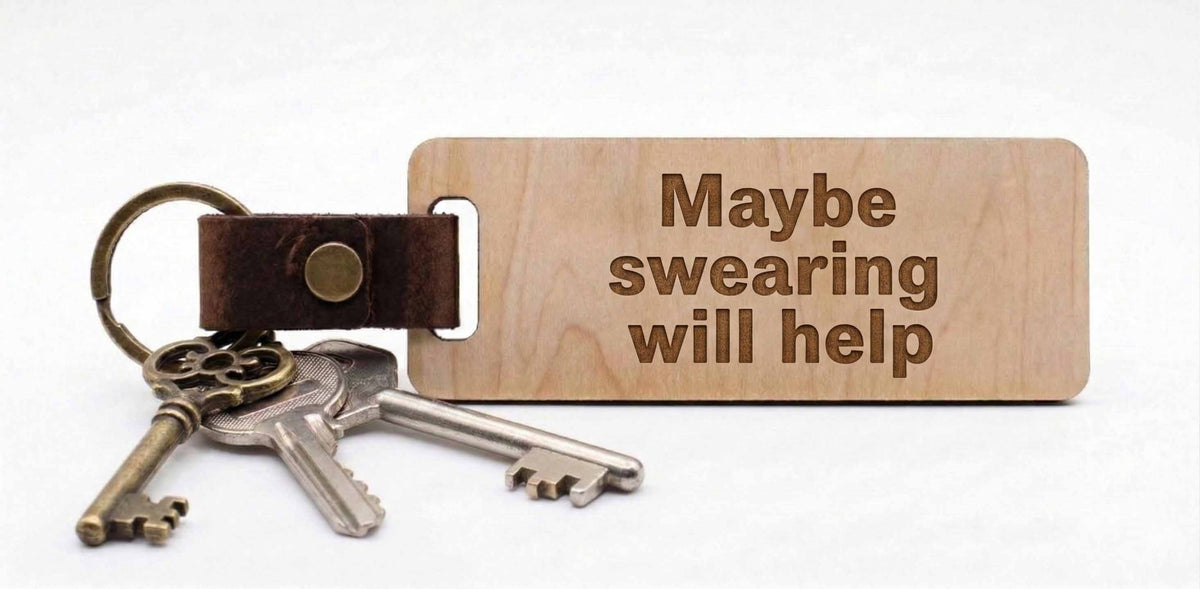 Personalized Wood & Leather Keychain | Custom Engraved Key Ring Gift
