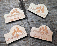 Wooden Magnetic Name Badge - Memories Made Custom