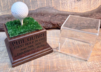 Personalized Real Wood Golf Ball Trophy Case | Hole in One